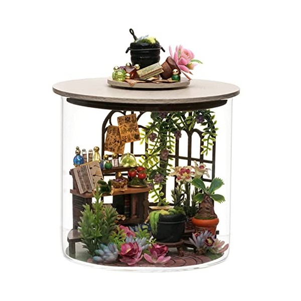 Kisoy Maison de poupée miniature romantique et mignonne à faire soi-même - Cadeau parfait pour les amis, les amoureux et la f