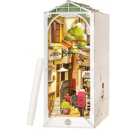 Modèle éducatif Kits de Coin de Livre for Adultes, kit de Maison de poupée Diorama de Serre-Livre à Faire soi-même, allée de 