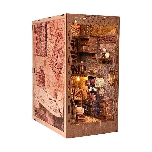 Modèle éducatif Kit de coin de livre à faire soi-même, coin de livre for maison de poupée for décoration détagère, serre-liv