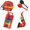 REIG Cars Set Xylophone-Tambour-Saxophone et Maracas, 5311.0