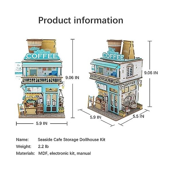 Puzzle 3D DIY Kit Maison Poupée Miniature Serre-Livres Personnalisé Modèle Construction Dispositif Douverture Automatique du