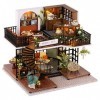 perfk DIY Miniature Doll House Gift Art-Houses with for Bathroom