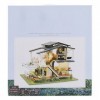 Gedourain Kit de Maison de poupée Bricolage, Maison de poupée Miniature à saveur française Romantique à 360 degrés, Conceptio