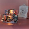 Shanrya Maison de poupée de café, kit de Maison de poupée Kit de Construction de Maison Miniature pour Enfants pour café