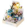 Flever Maison de poupée miniature DIY Maison Kit de bricolage avec meubles pour cadeau romantique Saint-Valentin coin du jar