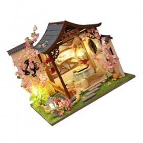 Totority Maison De Poupée Modèle Décoratif Mini Maison Décoration pour La Maison Miniature Maison Kit Décor À La Maison LED D