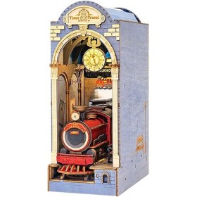 Modèle éducatif Kit de coin de livre en bois à faire soi-même, coin de livre de maison de poupée, allée de décoration, kits d