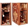 Modèle éducatif Support de livre en bois 3D, puzzle, maison de poupée, étagère, serre-livres en bois, coin livre, décoration,