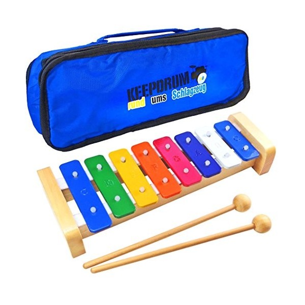 keepdrum kgs1 Glockenspiel pour enfants avec maillet en bois + Sac de transport Mo de 01