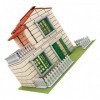 Oshhni Kit de Construction de Mini Maison de Bricolage de Simulation, Jouet éducatif de Briques pour des Filles dâge préscol
