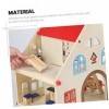 Toyvian 1 Ensemble en Bois pour Enfants Salle De Jouets Jeu De Rôle pour Cabane Exquise Petit Jeu Accessoires Assemblage Vill