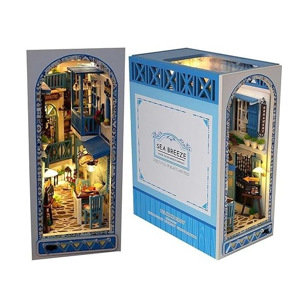 Modèle éducatif Serre-livres puzzle en bois 3D, kit de coin de livre à faire soi-même for décoration détagère, kits de modèl