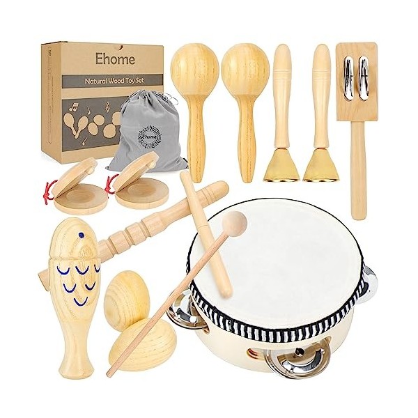 JUWUGU Instruments de musique pour enfants de 1, 2 et 3 ans, instruments de percussion pour garçons et filles, meilleurs cade