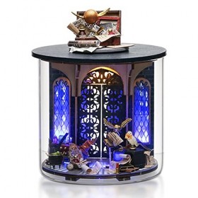 GuDoQi Kit de maison de poupée miniature à faire soi-même, petite maison avec meubles, kit de maison miniature, excellent cad