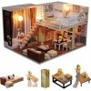 Maison de poupée Bricolage, kit Miniature avec Meubles 3D Maison de poupée en Bois Cadeaux artisanaux for Cadeau de Saint Val