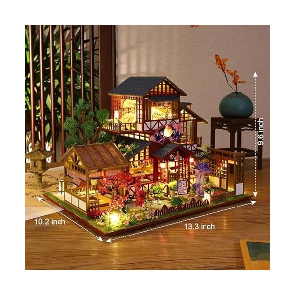 Kit De Maison Poupée Miniature À Monter Soi-Même Kits Dartisanat À Léchelle 1:24 Kit Petite Maison Avec Lumière LED Excelle