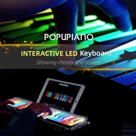 POPUPIANO Piano à Clavier 29 Touches pour Enfants, Piano à Clavier numérique avec Application dapprentissage et pavé daccor