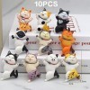 XiXiRan Miniature Chat*10, Figurines de Chat Réalistes, Figurines danimaux de Chat, Chat Miniature Figurine, Mini Figurine O