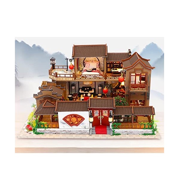 Amagogo Kit de Maison de Artisanale en Bois Miniature Bricolage