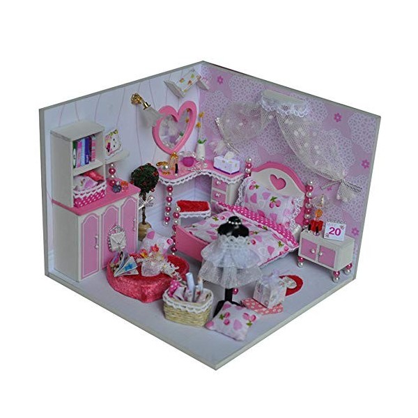 Kits de Maison 3D DIY Dollhouse Miniature Kit Assemblé Bâtiment Modèle Jouets Creative Valentin Cadeaux Danniversaire Cadeau