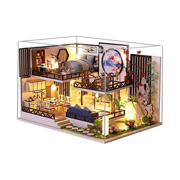 perfk Miniature Dollhouse Meubles Usine Ornement Cottage House Jouet pour