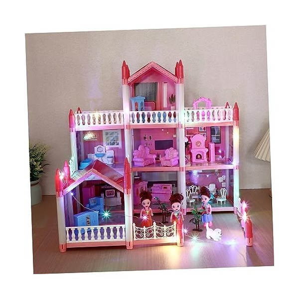 ibasenice Maison De Poupée Jouets pour Les Filles Fille Jouets Enfants Jouets Enfant en Bas Âge Jouets Manoir Playhouse Enfan