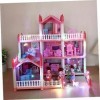 ibasenice Maison De Poupée Jouets pour Les Filles Fille Jouets Enfants Jouets Enfant en Bas Âge Jouets Manoir Playhouse Enfan