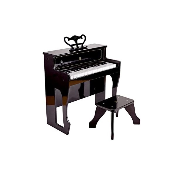 Hape Piano Droit Électronique Noir en Bois - Piano en Bois 30 Touch