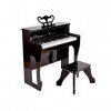 Hape Piano Droit Électronique Noir en Bois - Piano en Bois 30 Touches - Jouet Enfant dès 3 ans - Instrument de Musique en Boi