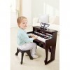 Hape Piano Droit Électronique Noir en Bois - Piano en Bois 30 Touches - Jouet Enfant dès 3 ans - Instrument de Musique en Boi