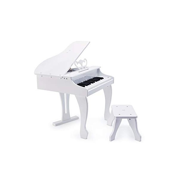 Hape Piano à Queue en Bois Électronique Blanc - Instrument de Musique en Bois à 30 Touches - Jouet pour Enfant dès 3 ans - Fi