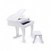 Hape Piano à Queue en Bois Électronique Blanc - Instrument de Musique en Bois à 30 Touches - Jouet pour Enfant dès 3 ans - Fi