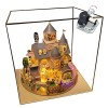 erhumama Maison de poupée romantique en bois 3D avec éclairage LED - Pour garçons et filles - Cadeau de Noël ou danniversair