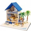 Maisons de poupée, Kit Miniature Artisanal-modèle de boîte à Musique modèle de mer Égée Grecque pour Enfants et Adultes Cadea