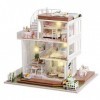 itrimaka Maison Miniature - Meubles Miniatures Maison poupée Bricolage pour Adolescents et Adultes, Mini Maison poupée en Boi