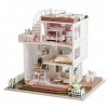 itrimaka Maison Miniature - Meubles Miniatures Maison poupée Bricolage pour Adolescents et Adultes, Mini Maison poupée en Boi