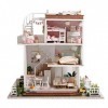 ORTUH Maison Miniature - Meubles Miniatures Maison poupée Bricolage pour Adolescents et Adultes, Mini Maison poupée en Bois a