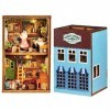 CUTEBEE Kit de maison de poupée miniature à faire soi-même, kit maison de poupée en bois à faire soi-même, idée de pièce créa
