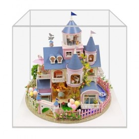 Maison De Poupée Miniature En Bois Faite À La Main Avec Lumières LED, Cadeaux Créatifs De Noël, Artisanat Fait À La Main Pour