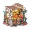 Kit De Maison Poupée Miniature Bricolage Maison Poupée En Bois 3D Avec Lumière LED Excellent Cadeau Artisanal Fait À Main Pou