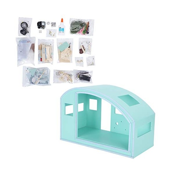 KUIKUI Kit maison de poupée DIY avec mouvement musical, créez vos meubles miniatures de rêve
