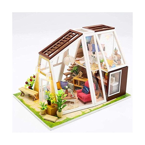 ZETZU Maison De Poupée Miniature Faite À La Main, Kit De Modèle Miniature De Maison Fait À La Main De DIY pour des Adolescent