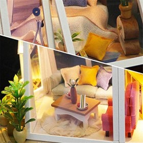 ZETZU Maison De Poupée Miniature Faite À La Main, Kit De Modèle Miniature De Maison Fait À La Main De DIY pour des Adolescent