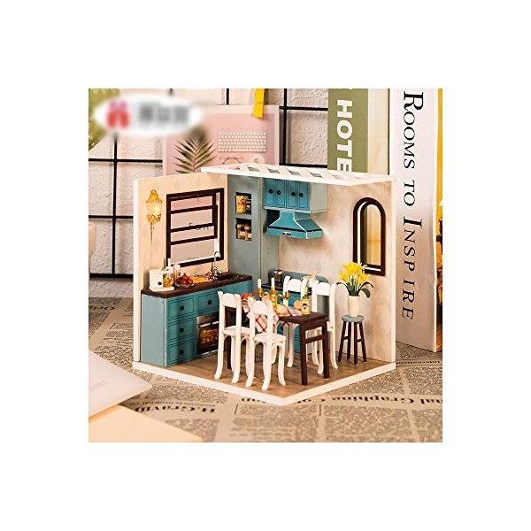 ERSD 3D Maison De Poupée Chambre Artisanale Mignon Maison En Bois Mini Chambre Meubles Kit for Adultes Et Enfants Playset Mai