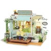 DIY Mini maisons de poupée en bois miniature Kit de construction Café Maison de poupée avec meubles Jouets pour filles Cadeau