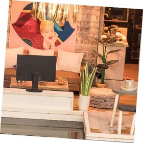 Toyvian Petite Maison De Poupée Cabine pour Enfants Maison De Poupée Miniature Bricolage Maison De Poupée sans Batterie en Ba