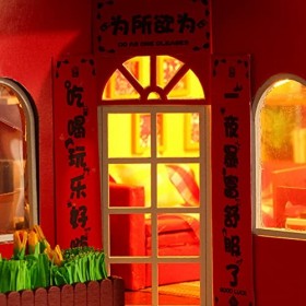 Modèle de Maison de poupée, Jouet dassemblage de Maison de poupée Jouet de Maison de poupée Belle Mini Maison de poupée Mini