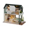 QL Nordic Apartment Dollhouse QL001 Kit maison de poupée miniature en bois avec housse anti-poussière et accessoires pour mai