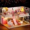 Kits De Maison De Poupée Miniature Artisanat Kits De Modèle De Maison De Poupée en Bois Meilleurs Cadeaux pour Adolescents Et