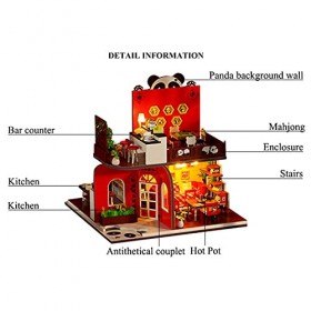 Modèle de Maison de poupée, Mini Belle Maison de poupée avec Meubles pour Amis pour Chambre à Coucher